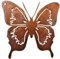 Rostikal Schmetterling Deko 12 x 12 cm Rost Hängedeko Fenster Edelrost Gartendeko
