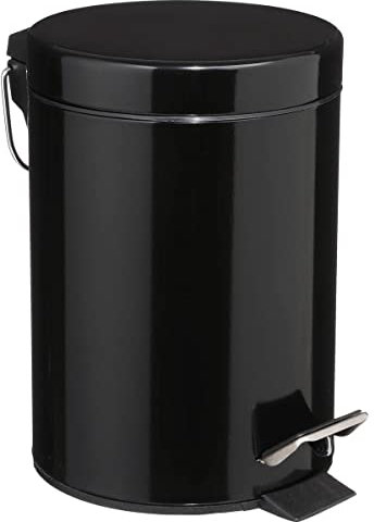 JJA 105613 Poubelle Métal Noir 3 L