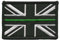 Contact Left Limited Thin Green Line PSNI Police Service Northern Ireland Union Jack Hook (Sticky) Backed Patch