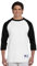 Champion Herren Raglan Baseball T-Shirt, Weiß/Schwarz, Mittel