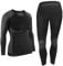 ALPIDEX Biancheria Intima Termica Donna Funzionale Rapida per Sci Traspirante riscaldante Autunno Inverno, Taglia:l/XL, Colore:Nero-Grigio