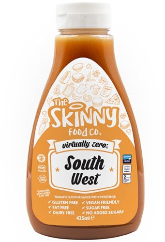 Skinny Food Co Sugar Free Southwest Sauce 425ml - Virtually Zero Calorie Sauce - Vegan & Keto-Friendly - Sugar Free Southwest Sauce - Gluten Free