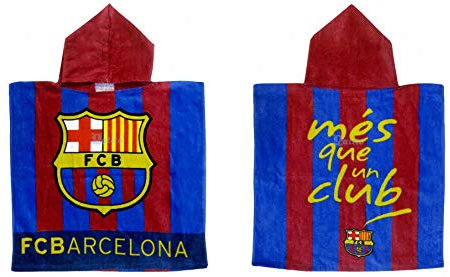 BARÇA Poncho Handtuch FC Barcelona 100 x 50 cm 100 % Baumwolle