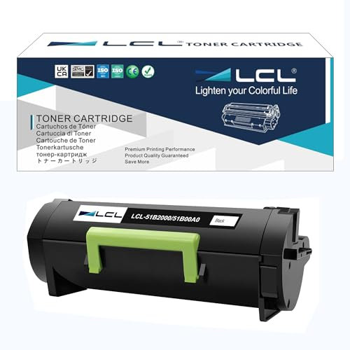 LCL Kompatibel Tonerkartusche 51B2000 51B00A0 2500 Seiten Schwarz kompatibel kompatibel für Lexmark MS417DN MS517DN MS617DN MX417DN MX517DE MX617DE MX417de