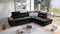 All4All Ecksofa mit Schlaffunktion Prude 282 x 227 cm - Schlafcouch mit Bettkasten – Couch mit Schlaffunktion – L-Form Sofa - Schlafsofa - für 4 Personen - Rechte Seite - Schwarz/Schwarz - Modern 26