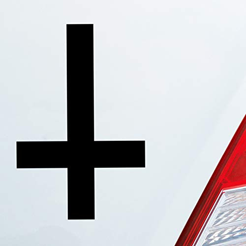Hellweg Druckerei Petruskreuz Petrus Kreuz Satan Zeichen Horror Auto Aufkleber Sticker Heckscheibenaufkleber