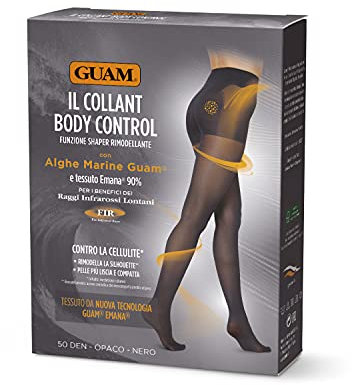 Guam Collant Body Control Cellulite, 50 Denari, Nero Opaco, Taglia M/L