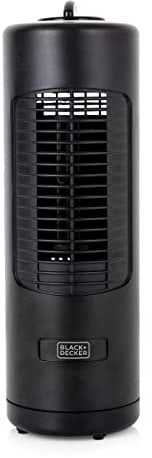 BLACK+DECKER BXFT50003GB Low Noise Mini Tower Fan with 2 Speeds, 12 Inch, 18W, Black