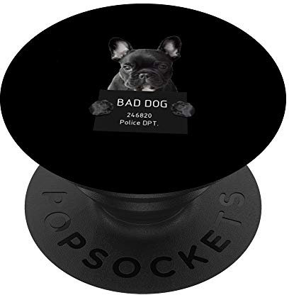 French Bulldog Bad Dog Jail Prisoner Puppy Frenchie - PopSockets Ausziehbarer Sockel und Griff für Smartphones und Tablets