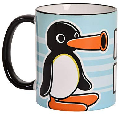 Elbenwald Tasse mit Noot Noot Rundumdruck für Pingu Fans 320 ml Keramik blau