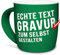 Tasse mit Gravur selbst gestalten - mit eigenem Spruch oder Wunschname gravieren - Keramiktasse außen gummiert - Grün, 300 ml