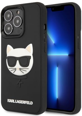 KARL LAGERFELD KLHCP13XCH3DBK Hülle für 13 Pro Max 6,7 schwarz 3D Rubber Choupette