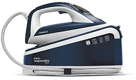 Polti Vaporella Express VE30.10, High Performance Steam Generator Iron, up to 8 Bar Pump, Eco Function, with ONE TEMPERATURE Technology and Digital Setting, Blue/White