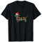 Bonnet de Père Noël à carreaux Teckel – Pyjama de Noël T-Shirt