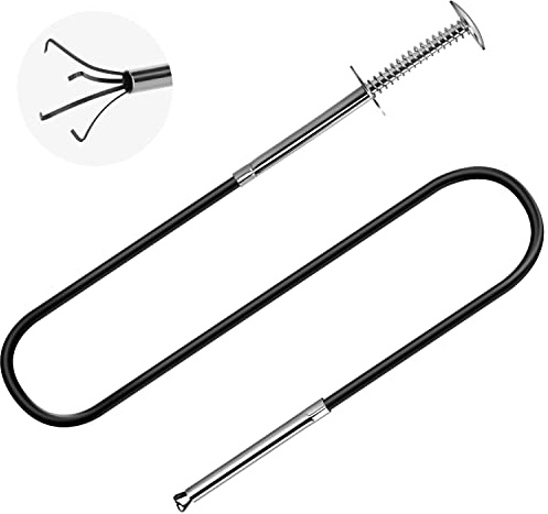 Flexibles Greiferwerkzeug für kleine Kaliber, 61 cm, 4 Klauen, Pickup-Werkzeug zum Aufheben von Gegenständen auf engem Raum, flexibles Abfallsammelwerkzeug für Motorraum/Heimspüle/Ohrringe (nicht