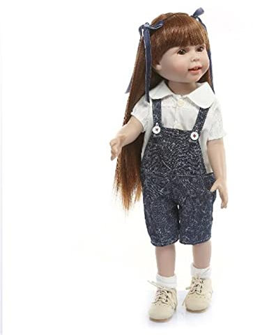 HOMONEY 18 Zoll Modepuppe, Reborn Mädchen Puppen 45Cm Ganzkörper-Silikon Reborn Baby Mädchen Lebensechte Kinder Geschenk Spielzeugpuppen Sammlerpuppen