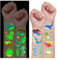 140 Stück Leucht Tattoo Kinder, Leesgel Hai Meerestiere Kindertattoos Aufkleber Kinder Meerestiere Sticker, Mitgebsel Kindergeburtstag Gastgeschenke Meer Deko Hai Spielzeug Geburtstagsdeko Mädchen