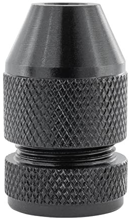 ENT 45940 Fermo di profondità - fermo di foratura in alluminio, per punte da legno Ø 3-5,5 mm, in alluminio verniciato nero