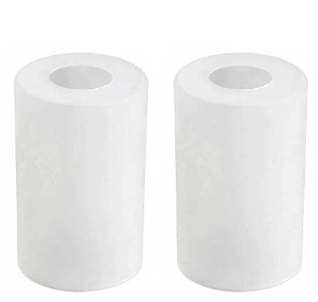 2 Pcs Abat Jour en Verre, Abat-jour Cylindrique de Rechange pour luminaire, lustres ou ventilateur de plafond, Abat-jour de Remplacement en Verre Diamètre du trou 4,2 cm (Diamètre 9cm x Hauteur 14cm)