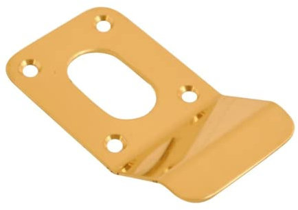 Vibe Cylinder Pull Oval 90x45mm on Polished Brass, Front Door Pull for Use on Doors for Security, Cylinder Lock with Curved Finger Grip, Latch Pull, Front Door Handle for Cylinder Locks