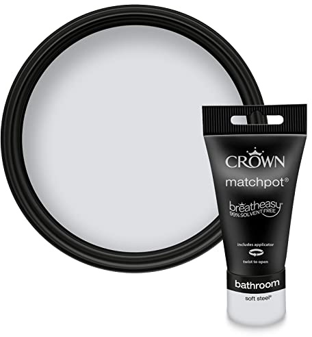 Crown Easyclean Bathroom Emulsion 40ml Sample - Soft Steel