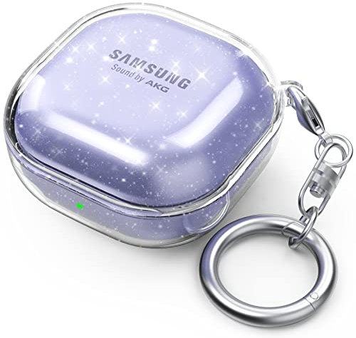 AHASTYLE Clear Case for Samsung Galaxy Buds FE (2023)/ Galaxy Buds2 Pro Case/Galaxy Buds 2 Case/Galaxy Buds Pro Case/Galaxy Buds Live Case [Anti-Yellowing] Transparent Protective Cover Case (Shine)