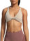 Aoxjox Damen Workout Sport BHS Fitness Rückenfrei Gepolstert Sienna Low Impact BH Yoga Crop Tank Top, Nerz, Medium