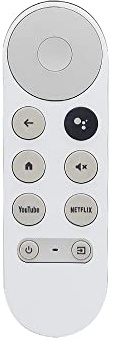 Funda De Silicona Suave para Control Remoto Chromecast Funda Protectora Carcasa Protectora para Control Remoto por Voz Google TV 2020 (White)