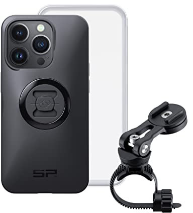 SP CONNECT Fahrrad-Handyhalterung für iPhone 14 Pro | Wasserdichter Handyhalter für Fahrradlenker | Fahrradhandyhalterungen für alle Smartphone Handys wie iPhone Samsung