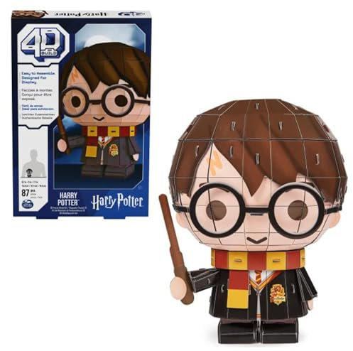 4D Build - Harry Potter - 3D-Puzzle des beliebten Filmheldens aus hochwertigem Karton, 87 Teile, für Fans der magischen Abenteuerserie ab 12 Jahren