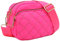 FashionPuzzle Gesteppte Umhängetasche aus Nylon mit breitem Riemen, neon pink, Einheitsgröße