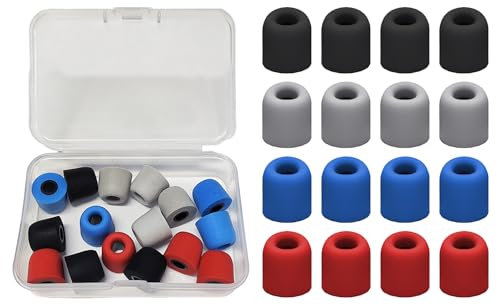 16 Pieces of Memory Foam Ear Caps, With 1 Storage Box, Replacement Ear Plugs, Headphone Sound Isolation Cover, Noise Reduction Earphone Head, In-Ear Ear Caps