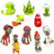 Toys, 10 Pcs Toys Cake Topper Figures, Plants Toys, Plants Party Supplies, Cake Decoration, Suitable for Themed Party Decorations