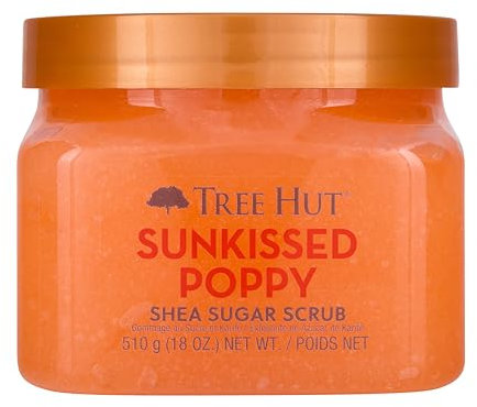 Tree Hut Sunkissed Poppy Shea Sugar Scrub 510.3 g Ultra Hydrating and Peeling Scrub for Nourishing Essential Body Care