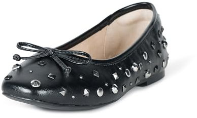 The Drop Pepper mit Schleife Ballerinas, Schwarze Nieten, 40
