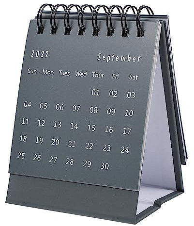 COHEALI 5 Stk 2022 Mini-tischkalender Kalender 2021-2022 Kalender Tischkalender Mini-kalender Tischkalender September 2021-2022 Standkalender 2022 Tagesplaner Muschelschale Perlmutt Sieb