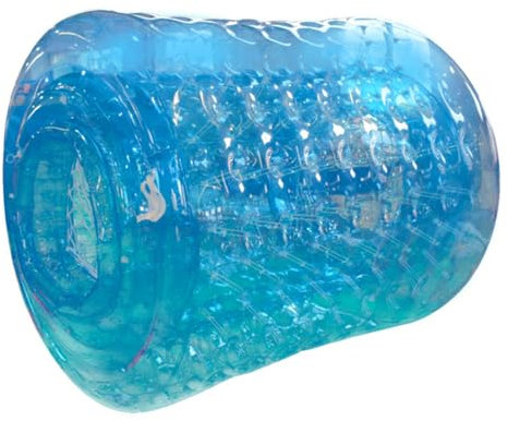 Gueploer Inflatable Wheel Water Walking Roller with Light Water Game for Outdoor Commercial Performances (With Electric Air Pump),6.5Ft/2M*6Ft/1.8M,Blue
