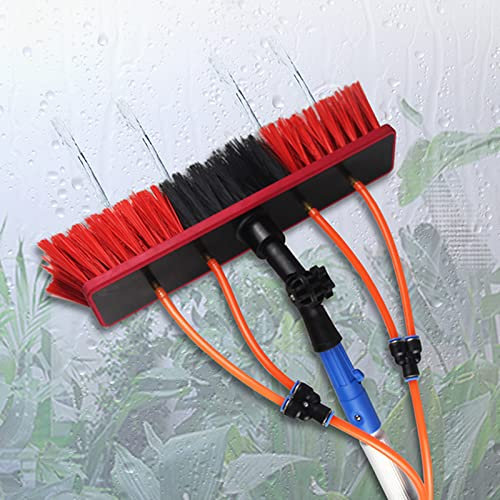 DSeenLeap 3-12m Window Cleaning Pole Water Fed Telescopic Brush Extendable Cleaner Window Cleaner Kit Conservatory Roof 30cm Brush Head for Photovoltaic Panel Cleaningtrucks Windows (3m/9.8ft)