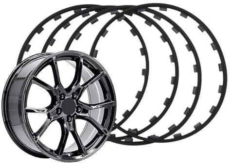 Felgen Nabenschutz Dekorstreifen für Mercedes Benz/AMG SUV GLE V167 W166 / AMG GLE Coupé C167 C292, Anti Kratzer Nylonmaterial Kleberfreie Installation Auto Felgenschutz,Black-17inch