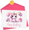 Joli Coon Geburtstagskarte Kinder Mädchen - Premium Happy Birthday Geburtstagskarten für Kinder - Klappkarte mit Kuvert und goldenen Siegelsticker