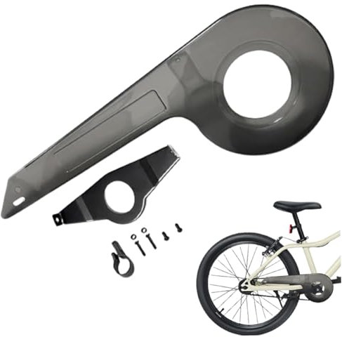 Jorzer Bike-Kettenschutz-Bike-Scheibenscheibenschutzabdeckung für 32-36 Zähne Universal Bike Chain Guard Kids Sturdy Bike Chain Cover für Fahrradzubehör transparent Schwarz
