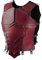 MDFCZXP Mittelalterlicher Vintage Ritter Brustpanzer Verstellbarer Protektor Kunstleder Vorderzeug,Rot,50cm