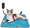 Pet Heating Pad with 5 Level Timer, Temperature and Waterproof,Cat Heat Pad Warming Mat with Durable Anti-Bite Tube Indoor for Puppies Dogs Cats（Green Square，17‘’）