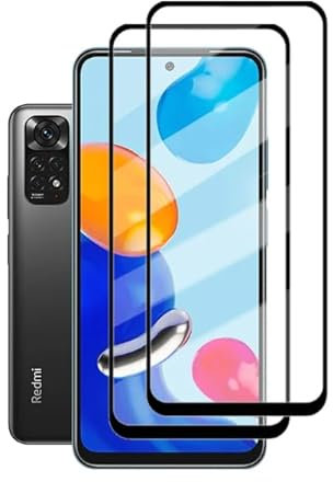 HQ-CLOUD® Lot de 2 Verres Trempés Pour Xiaomi Redmi Note 11 Pro 4G/5G .Film de Protection d'écran Couverture Complète Noir - Anti Rayures - Ultra Résistant Dureté 9H