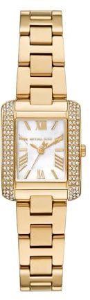 Michael Kors Emery Women's Watch, Quartz Movement with Stainless Steel or Leather Strap Goldfarbener Ton, 22MM