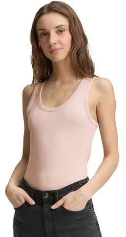 Tom Tailor Denim Damen Top mit Rippstruktur