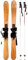 Holzski für Erwachsene und Outdoor Sport Ski Set mit Schneestöcke - Einzigartiges Holzmaserung Design für Skifahren und Eislaufen