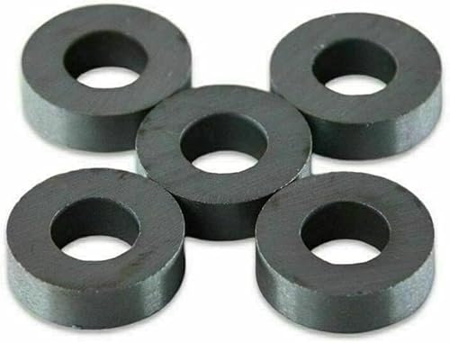 Ferrit Magnete 20 x10 x 5 mm 10 Stück Keramik Magnet Ringmagnet mit Loch unbeschichtet Schwarz Starke Magnetring Große Industriemagnete Hartferrit Lochmagnete für Handwerk DIY