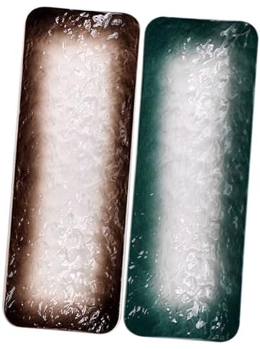 OKUMEYR Piatto Da Sushi in Ceramica Set Da 2 Pezzi Piatto Da Snack Per Feste E Catering Ristorante