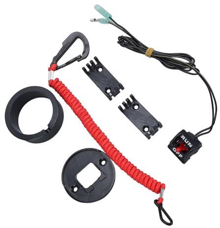 Kit d'Interrupteur d'Arrêt de Sécurité Moteur : 19674A07, Interrupteur d'Arrêt d'Urgence à Performances Stables, Universel pour Mariner Hors-Bord Mercruiser et Plus Encore